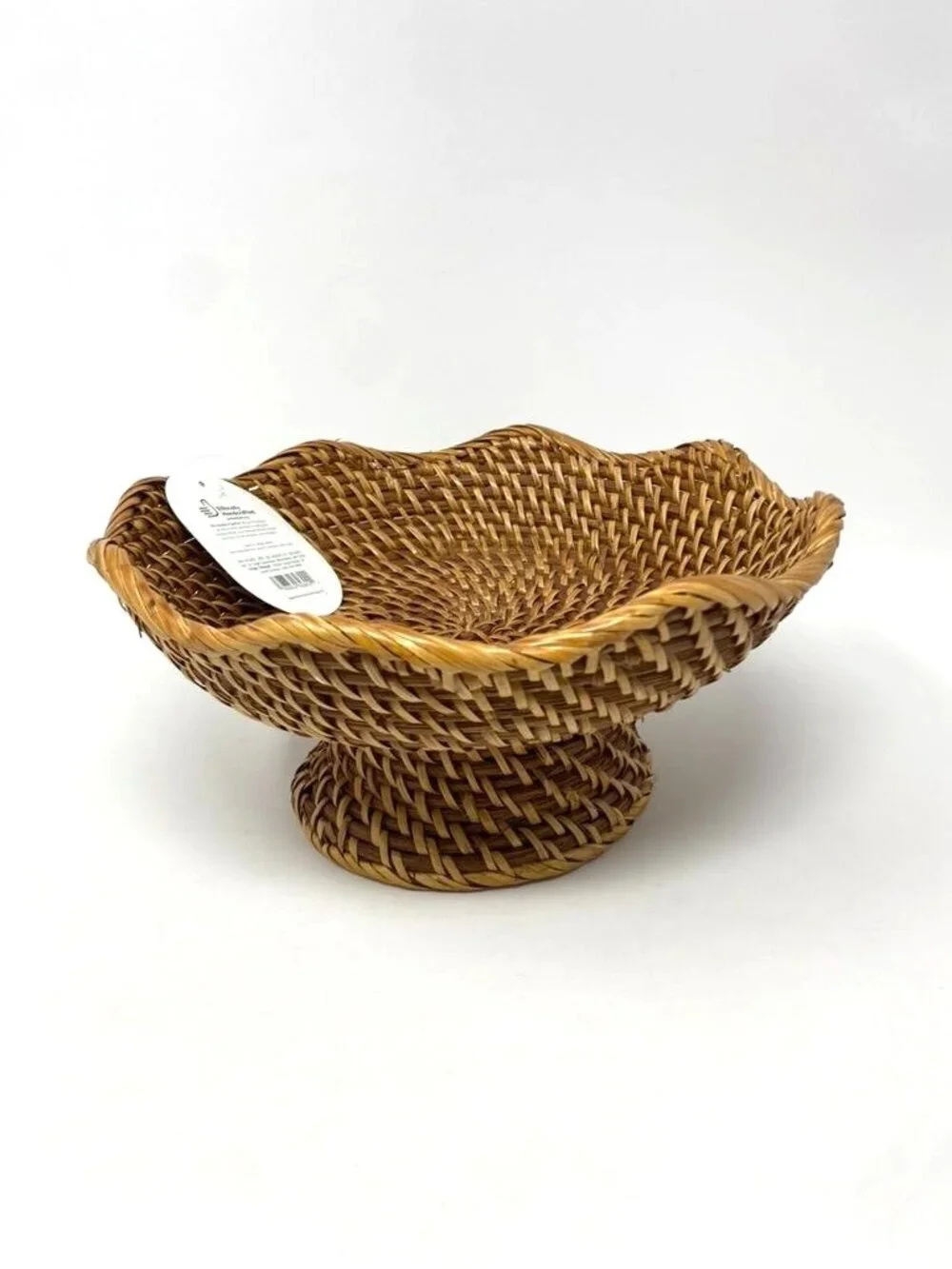 Target Rattan Fruit Bowl Dark Walnut Threshold™ NWT Tabletop Rustic Decor